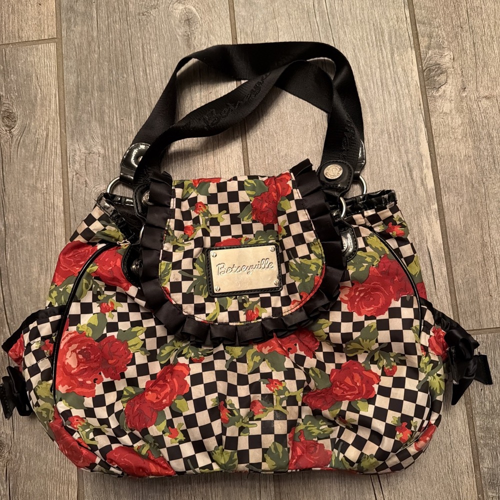 Betseyville by betsey johnson handbags Rose Checkerboard Shoulder Bag 0013